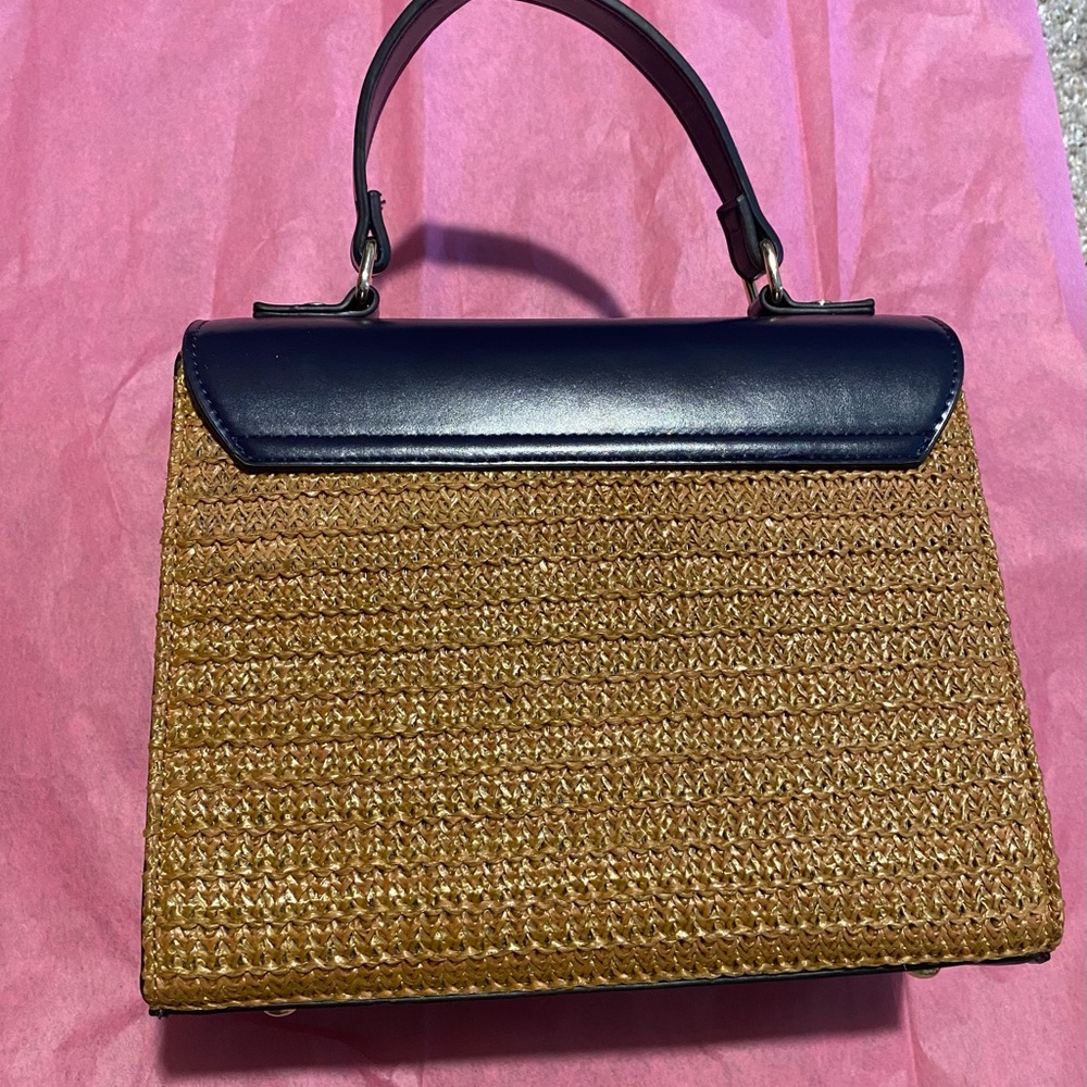 Dune London Navy and Tan Satchel - Picture 3 of 5
